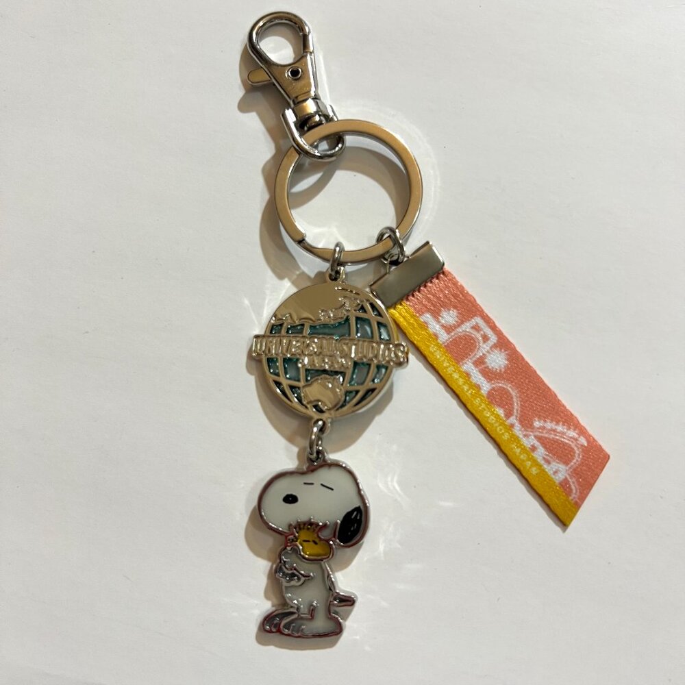 Snoopy and Woodstock Universal Studios Japan Metal Keychain Bag Charm